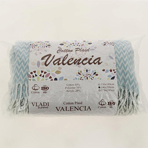 VLADI Плед Валенсия 140х200, Хлопок-50%, п/э-30%, пан-20%, 532627 000000000001195419