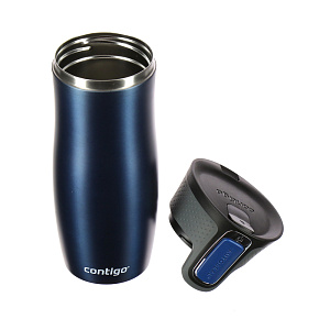 Термокружка двухслойная герметичная CONTIGO West Loop матовый синий металлик 000000000001135969