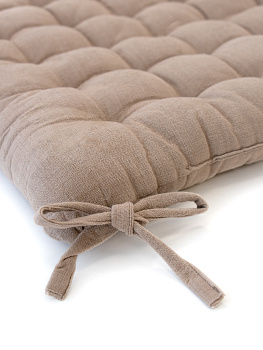 Подушка на стул 40x40см DE'NASTIA светло-коричневая ткань верха 100% хлопок 000000000001199500