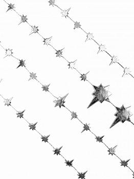 Новогодняя гирлянда Серебряные звезды из полистирола / 270x3см арт.78856 000000000001191380