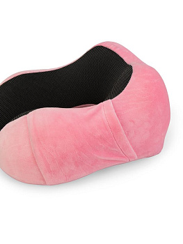 Подушка для путешествий с эффектом памяти съемный чехол розовый полиэстер 000000000001226504