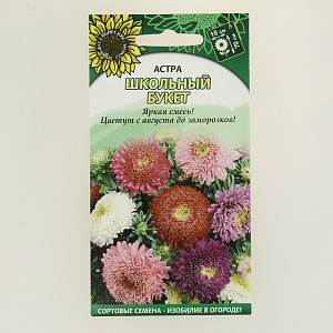 Семена Астра Школьный букет 0,3гр (ссс) ЛИДЕР ПРОДАЖ! УТ000005371 пакет 000000000001194699