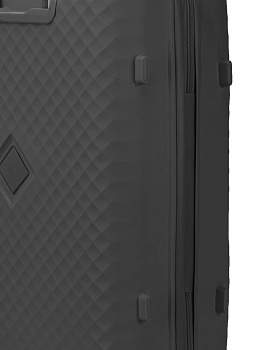 Чемодан на колесах M (42х26х65см) ромб черный PP 000000000001226544