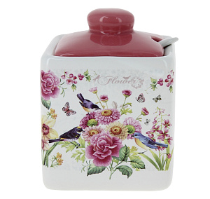 Банка с ложкой в подарочной упаковке Коралл, 260мл 000000000001153867