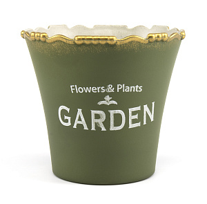 Кашпо 13,5х12,5см Vintage стакан рефленый микс пластик 000000000001216375