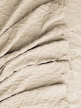 Шторка для ванной 200x200см DE'NASTIA Жатка с водоотталкивающей пропиткой молочный полиэстер 000000000001219122