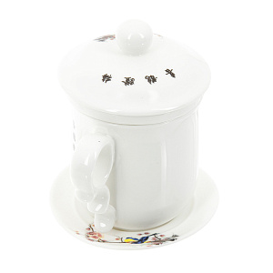 Кружка с блюдцем и ситом Птицы на ветке ТимА 000000000001132893