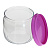 CESNI Банка для сыпучих продуктов 500мл PASABAHCE Pink стекло/пластик 000000000001154321