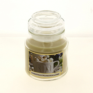Ароматизированная свеча в баночке Зефир 130 гр (Christmas Marshmallow) в уп.12шт 000000000001191676