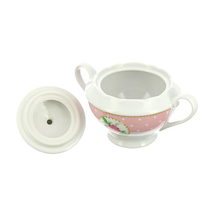 Сахарница 250мл Mix&Match Porcelaine Czech Gold Hands розовый 000000000001136206