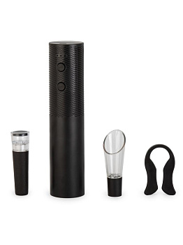 Набор для вина 5шт (электроштопор/пробка/насадка розлива/резак/кабель) черный 000000000001228230