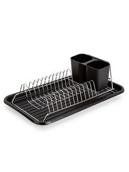 Сушилка для посуды 43х23х11,5см черный хромированное железо/полипропилен 000000000001229354
