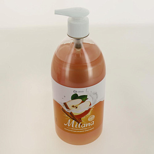 Мыло жидкое/крем очищает/увлажняет деликатный уход яблоко и корица Milana GRASS 125419 1000мл 000000000001198779