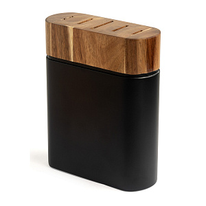 Подставка для ножей 17x7x21см DE'NASTIA коричневый/черный акация 000000000001218768