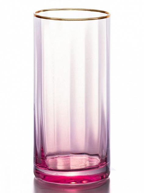 Набор стаканов 2шт 450мл LUCKY розовый стекло 000000000001208026