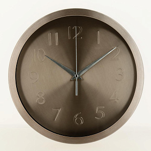 Часы настенные кварцевые Такт розовый (корпус из алюминия, циферблат из полистирола, питание от батарейки типа AA 25,2x4,2см 79662 000000000001195747