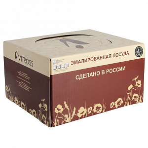 Кастрюля 2л VITROSS Fruits сферическая форма эмалированная сталь 000000000001006201