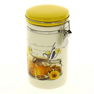 Банка для сыпучих продуктов 1л Миель с клипсой подарочная упаковка 000000000001177441