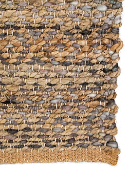 Коврик универсальный 60Х230см LUCKY ШАШКА бежево-голубой джут/акрил 000000000001225679