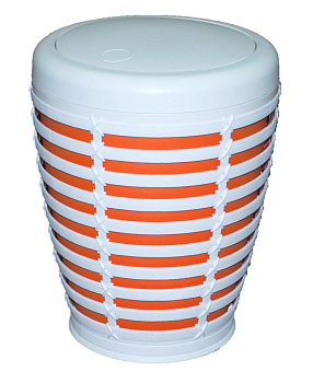 Урна с крышкой PALM оранжевый пластик PRIMANOVA M-E21-01-17 000000000001201695