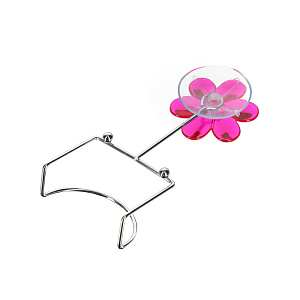 Подставка для губки с цветком на присоске Мультидом, пластик, сталь 000000000001126913