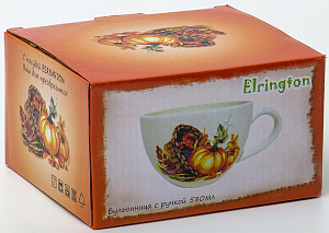 Бульонница 580мл ELRINGTON ТЫКВА с ручкой подарочная упаковка керамика 000000000001206076
