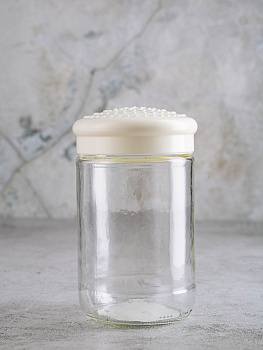 Банка для сыпучих продуктов 660мл FACKELMANN Style серая крышка стекло 000000000001194380