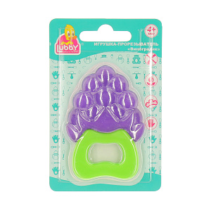 Игрушка-Прорезыватель Виноградик  Lubby, от 4 месяцев, силикон, вода 000000000001140992