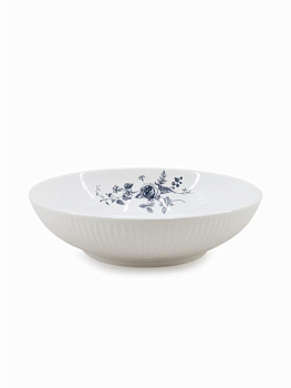 Тарелка суповая 20см 650мл DE'NASTIA Флер Гранит белый фарфор 000000000001229627