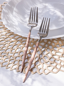 Набор вилок 2шт LUCKY Modern розовый/серебро нержавеющая сталь 000000000001212641