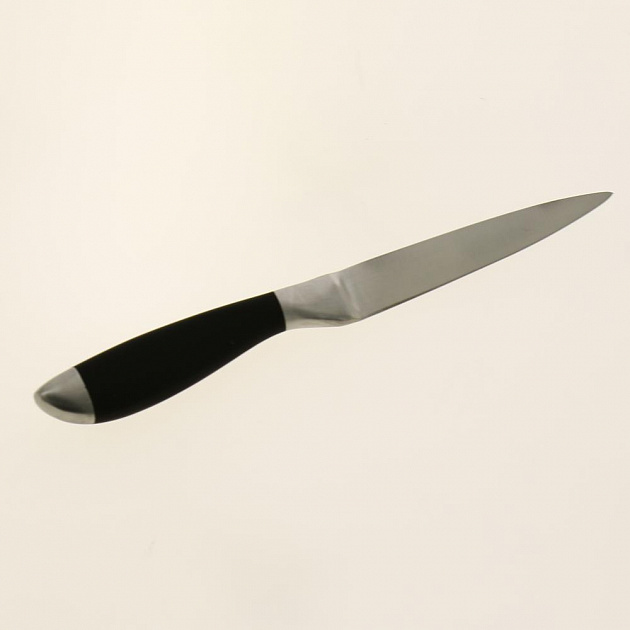 Нож металлический с черной ручкой, длина 13 см 000000000001185682