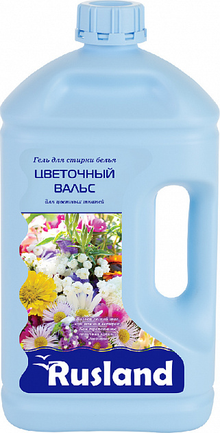 Гель для стирки белья Цветочный Вальс для цветных тканей RUSLAND 2,5л 477 000000000001201259