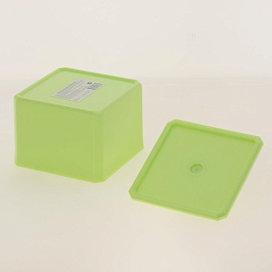 Баночка косметическая CUBE с крышкой, св.зеленый, пластикSWP-0910LGR 000000000001192303