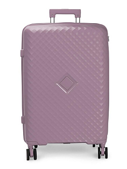 Чемодан на колесах L (48х30х75см) ромб фиолетовый PP 000000000001226551