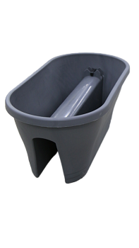Кашпо на перила 60х30х24см 18л Графитовый пластик 000000000001194509