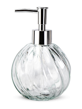Диспенсер для мыла 10х15,5см прозрачный стекло/пластик 000000000001226622