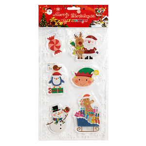 Наклейки новогодние на стекло 15х25см QLPG - 332 000000000001220328