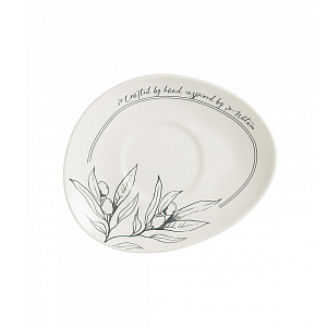 Пара чайная 250мл/блюдце DE'NASTIA Оливки черно-белый фарфор 000000000001225117