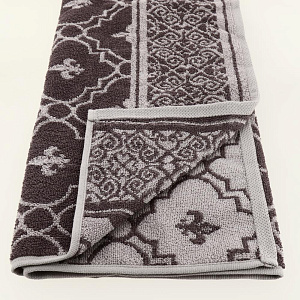 Полотенце махровое пестротканое 70x140см Privilea, жаккардовый бордюр, Хлопок 100%,плотность 400г/м2, фиолетовый, 19С9 Альбера 000000000001199787