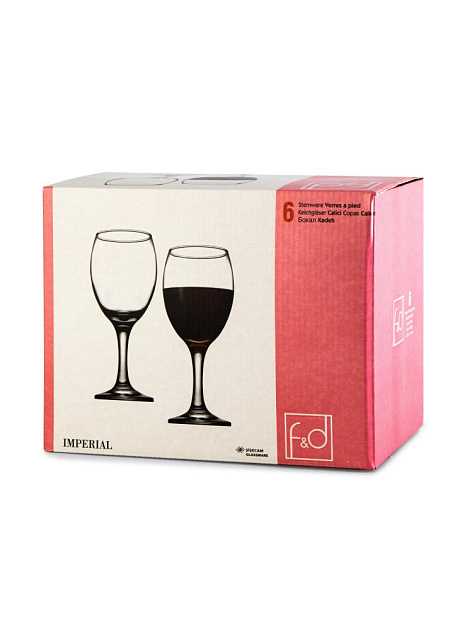 IMPERIAL Набор бокалов для красного вина 6шт 250мл PASABAHCE прозрачное стекло 000000000001227291