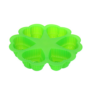 Форма для выпечки Сердце Marmiton, зеленый, силикон 000000000001125386