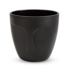 Кашпо 9,5х9см 500мл Абстракция черный пластик 000000000001219530