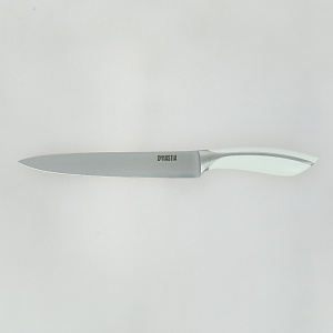 Нож разделочный клинок 197мм DE'NASTIA белая ручка нержавеющая сталь ABS пластик 000000000001210803