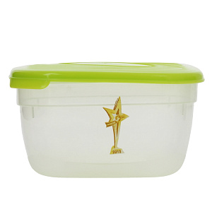 Емкость для СВЧ Galaxy квадратная 0,8 л лимон/лайм 000000000001056999