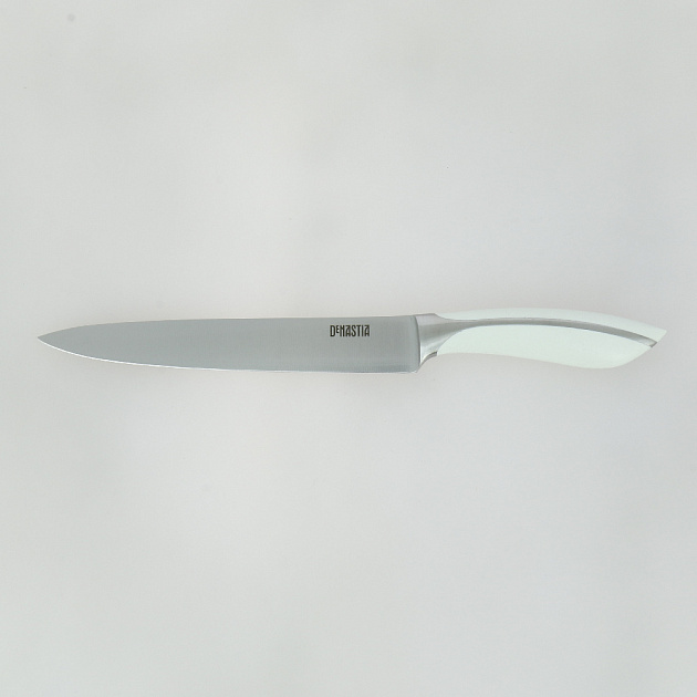 Нож разделочный клинок 197мм DE'NASTIA белая ручка нержавеющая сталь ABS пластик 000000000001210803