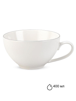 Набор чайный 8 предметов Классик с серебром подарочная упаковка фарфор 000000000001228341