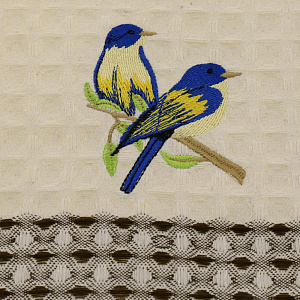 Полотенце кухонное из 100% хлопка.Оригинальный дизайн  вышивок. Пестротканый бордюр по одному краю. Приятные на ощупь. 096880 000000000001190844