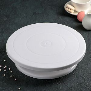 Подставка для торта 28х7см ДОЛЯНА вращающаяся пластик 000000000001211263