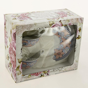 Набор чайный 4пр (2 чашки 225мл+2 блюдца) LarangE ВИТРАЖ ПУ фарфор 586-3641 000000000001204443