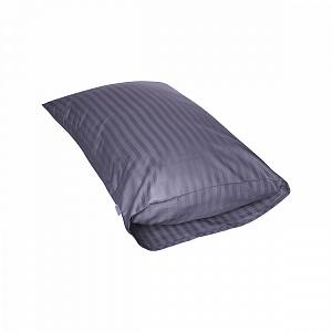 Наволочки 50x70см 2шт DE'NASTIA сиреневый страйп-сатин 1см хлопок 100% 000000000001226092